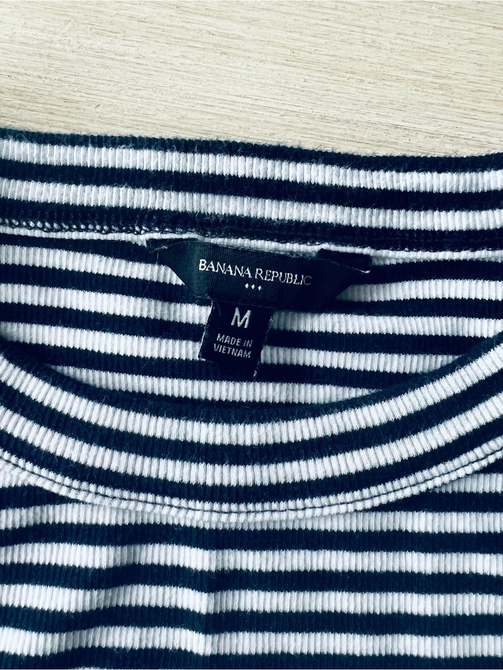 Banana Republic Black & White Striped Ribbed Tank - Picture 2 of 6